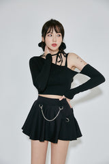 ホルターアンフテッドクロップTシャツ / (9067) Halter Unfooted Crop Tee