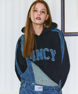 [NF] F4NCY DENIM PATCH HOODIE (BLACK)_F23ZB265