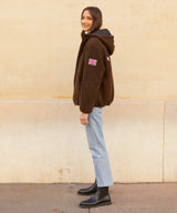フリースオーバーサイズジャケット/RCH fleece oversized Jacket brown