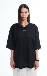 MESH JERSEY T-SHIRT_BLACK