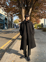 セイントローブウールヒデンマックコート / Saint Robe Wool Hidden MacCourt (black)