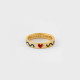 ドゥードゥルリング / DOODLE RNG(4mm) SILVER925(18K GOLD PLATED)