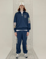 GRANNY SQUARE SWEATPANTS NAVY (6691425812598)