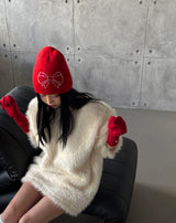 Jewelry ribbon red beanie