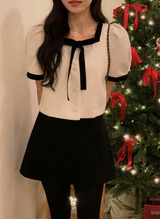 HR Wool Boucle Mini Skirt (2color)