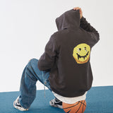 スマイルケーキプリントフーディ/SMILE CAKE PRINTING HOODIE CHARCOAL