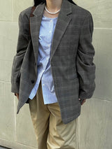 Vichy check pattern blazer