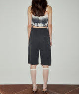 ダイドレースアップノースリーブ / DYED LACE-UP SLEEVELESS (ORANGE)