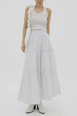 フリルカンカンロングスカート/Frill kangkang long skirt (3color)