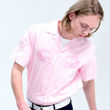 ミッションパッチボーリングシャツ/[UNISEX] Mission Patch Bowling Shirt (PINK)