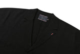 ノッチラペルニットブレザー / NOTCHED LAPEL KNIT BLAZER_BLACK