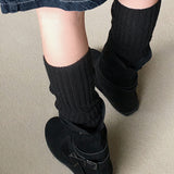 Sily Wrinkled Ribbed Leg Warmer Socks