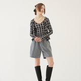 LETTUCE EDGE CARDIGAN SET (GRAY) (6579703775350)