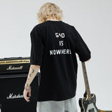 オーバーフィットレタリングショートスリーブT/OVERFIT LETTERING SHORT-SLEEVED T-BLACK