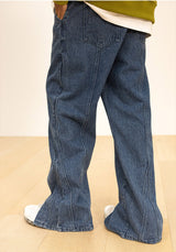 インシションインバーティドウォッシードデニムパンツ/INCISION INVERTED WASHED DENIM PANTS