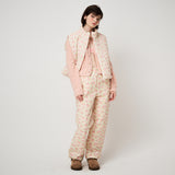 FLORAL PEDDING VEST, CREAM