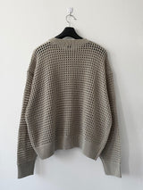 Netting round neck knit