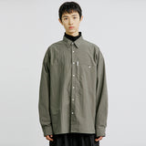 ナイロンユーティリティポケットランドリーシャツ / NYLON UTILITY POCKET LAUNDRY SHIRT CHARCOAL