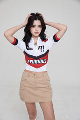 バータックカーゴミニスカート / BAR TACK CARGO MINI SKIRT BEIGE