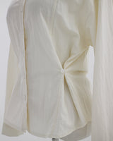 スリムボタンシャツ/Slim button shirt (2color)