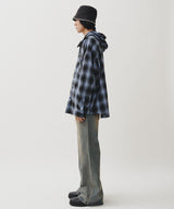 CHECK SHIRT HOODIE (BLUE)