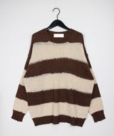 ベターストライプダメージニット/Better Stripe Damage Knit (2color)