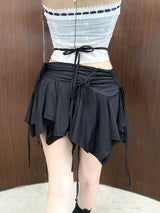 フリーストラップシャーリングミニスカートパンツ / 933. Free strap shirring mini sk-pt (2color)