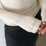 [Wool 10/5color ] Tess Wool Warm-up Basic Inner Slim Polar Long Sleeve T-Shirt