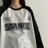スタンカラーラグランスウェットシャツ/Stan colored raglan sweatshirt