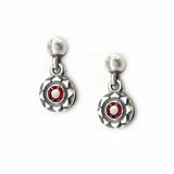 サンライトD-1ガーネットシルバーイヤリング / SunlightD-1 Garnet silver earring (4593405558902)