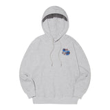 BACK POINT GRAFFITI GRAPHIC HOODIE [MELANGE GRAY]