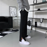 UI ブーツカットスリットパンツ / UI Bootcut Slit Pants (2 colors)