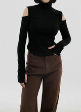 ショルダースプリットウォーマーポーラーTシャツ/Shoulder split warmer polar T-shirt (4color)