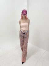 サマーウェーブメッシュトップ/432. Summer wave mesh top (bk, wh, pk)