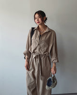 (UNISEX) デザートリネンジャンプスーツ