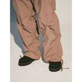 クリースナイロンバンディングパンツ / CREASE NYLON BANDING PANTS_INDIE PINK