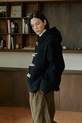 ハーフダッフルコート/unisex half duffle coat black