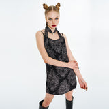 スリップドレス＆ペンダントマフラーセット / Slip Dress & Pendant Muffler Set [Black]