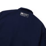[UNISEX] Satin-Trimmed Padded Racing Jacket (Navy)