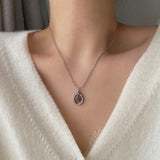 アンティークフラワ－コインユニークネックレス/of Antique Flower Coin Unique Necklace
