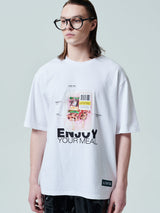 キャンペ-ンTシャツ/[ENJOY YOUR MEAL] CAMPAIGN 1/2 T-SHIRT SKEWER _WHITE