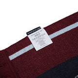 BASIC LOGO STRIPE MUFFLER WINE
