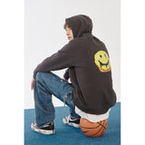 スマイルケーキプリントフーディ/SMILE CAKE PRINTING HOODIE CHARCOAL