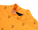 ハートユニバースモックネックTシャツ/Heart Universe Mock Neck T-Shirt _ Orange