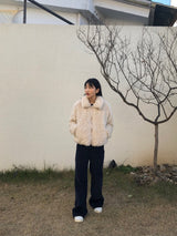 Softly corduroy boot-cut pants