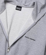 HAIF-ZIP HOODIE (CROP)_GRAY