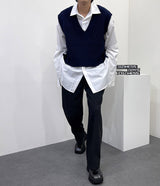 カーリング3タックスラックス/UN718 Curling Three-Tuck Slacks (3 colors)