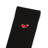 チェリーロゴスタンダードソックス／CHERRY LOGO STANDARD SOCKS [BLACK]
