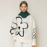 フラワーニット/FLOWER KNIT_IVORY