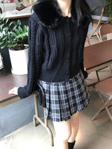 ロマンティックミニツイストボタンカーディガン